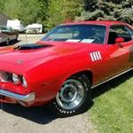 1971 Red Hemi Cuda 4 speed